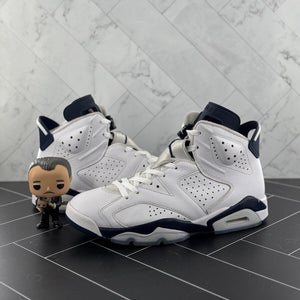 Nike Air Jordan 6 Retro Midnight Navy Size 10 CT8529-141 OG White Blue