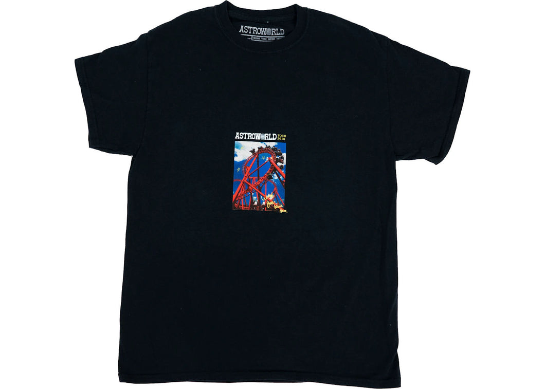 Travis Scott Astroworld Roller Coaster Tee Black