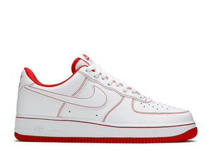 NIKE AIR FORCE 1 '07 "CONTRAST STITCH - WHITE UNIVERSITY RED"