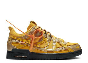 NIKE OFF WHITE x AIR RUBBER DUNK "UNIVERSITY GOLD"