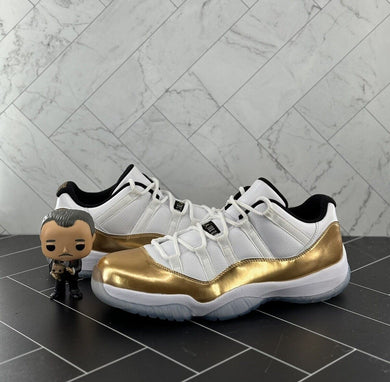 Nike Air Jordan 11 Retro Closing Ceremony Size 10.5 528895-103 Gold White Black